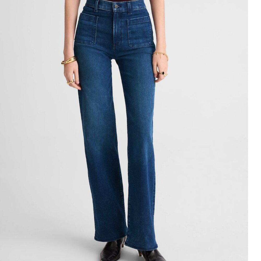 Madewell High-Rise Wide Leg Denim Jeans in Indigo - Picture 5 of 8